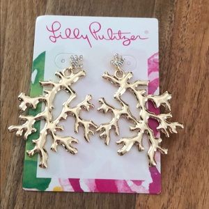 Lilly Pulitzer Gold Metallic Dangle Earrings